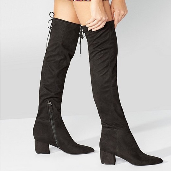 Steve Madden Shoes - Steve Madden Eagerly Over the Knee Black Boots NWT